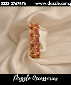 rajwarri ruby floral bangles pair