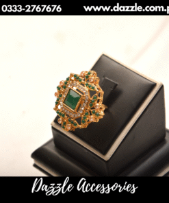 traditional green gold ring