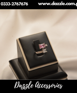 twin stone pink ring