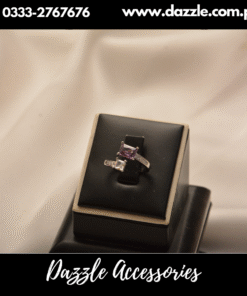 twin stone purple ring