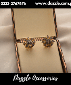 white Gold Look purple studs