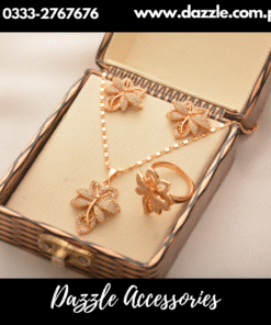Gold plated Floral necklace set
