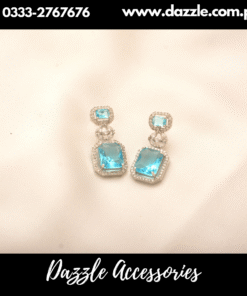 Ocean blue zirconia studs