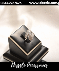 crystal zirconia silver ring