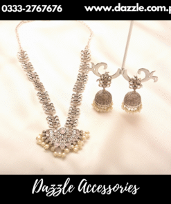 laila vintage pink maala necklace set