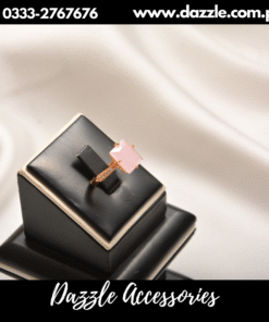 luminous pink golden ring