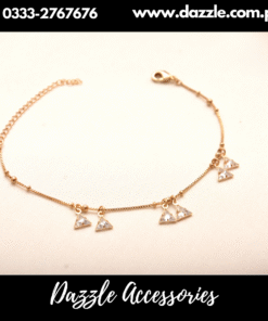 Triangle crystal drop bracelet