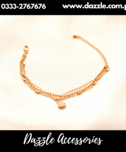 Tripple layer heart drop bracelet