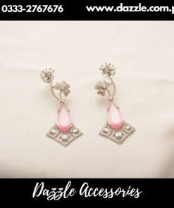 Delicate Long Pink Earrings