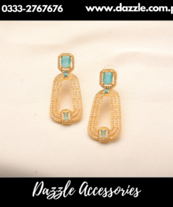 Golden Ice Blue Earrings