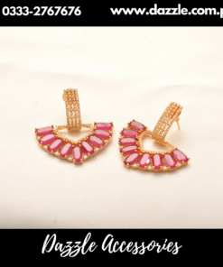 Gorgeous Ruby Gold Earrings