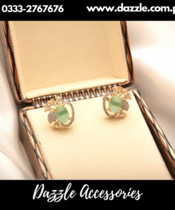 Mint Unique Stud Earrings