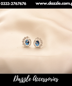 Ocean Blue Zirconia Studs