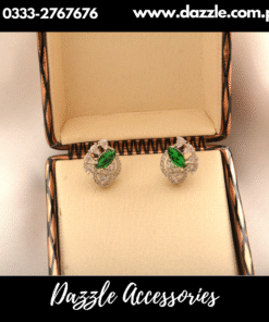 Stylish Green stone studs