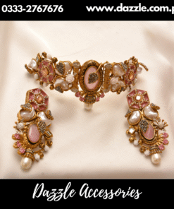 Artistic Inspring Pink Gold Bridal set