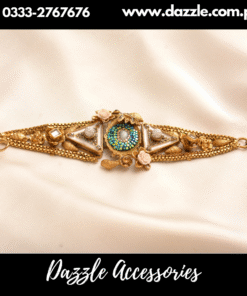 Artistic handcrafted Feroza Gold Bracelet