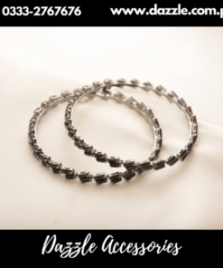 Crystal Silver Bangles