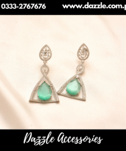 Dazzling Mint Silver Earrings