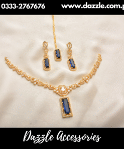 Elizabeth Sapphire Golden Pendant set