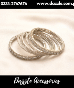 Silver sparkling Bangles