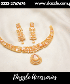American Diamond Gold Plated Set