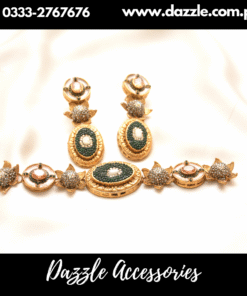 Antique gold artistic zirconia set