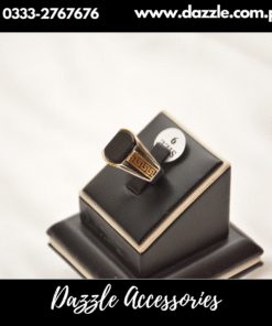 Men Black Stone Ring