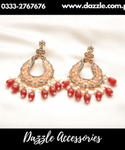 Chaand baali Red Earrings