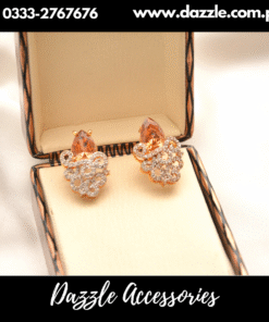 Gold Diamond cut Studs Earring