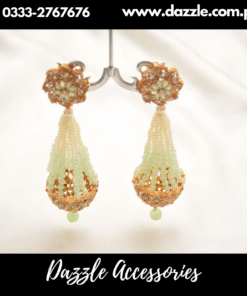 Champagne Pearl Jhumka Earrings