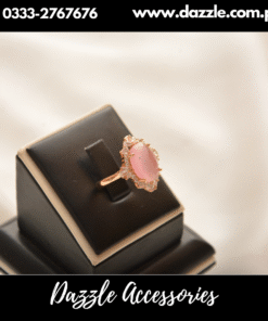 Elrgant pink Golden Ring