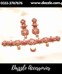 Floral hot pink zirconia set