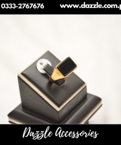 Golden Black Men Ring