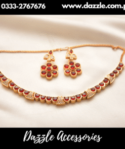 Gulabo Red Gold kundan set