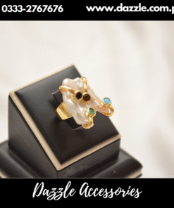Mother Pearl Girls Adjustable Rings