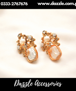Pearl Gold hand craftted studs