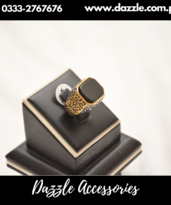 Silver Black Gents Ring