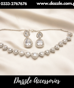 Trendy Silver Necklace Set