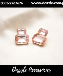 Beautiful Pink Crystal Studs