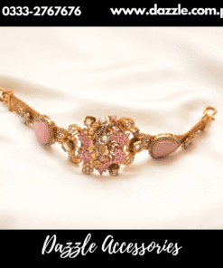 Abstract 3D coffee Pink Bracelet