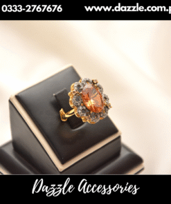 Champagne Gem Gold plated Ring