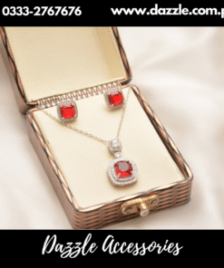 Elizabeth Red Necklace Set