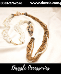 Rusic tribal brown pearl maala