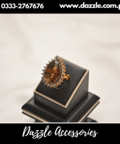 Champagne One Stone Zirconia Ring