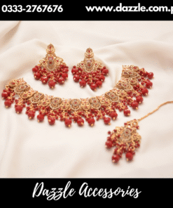 Ethnic Maroon Indian Bridal Jewelry Set