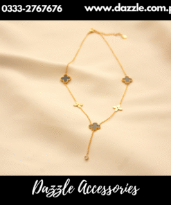 Gold plated Stainless Steel clover Necklace