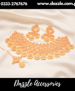 Golden Zircon Bridal Set in Pakistan