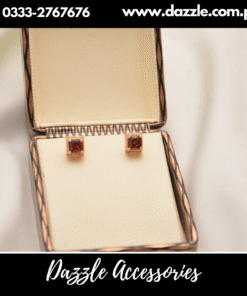 Maroon Stud Minimal Earrings