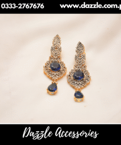 Sapphire Blue Zirconia Drop Earrings