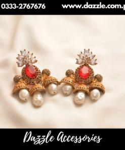 Bahu Bali Egyption Antique Red Earrings